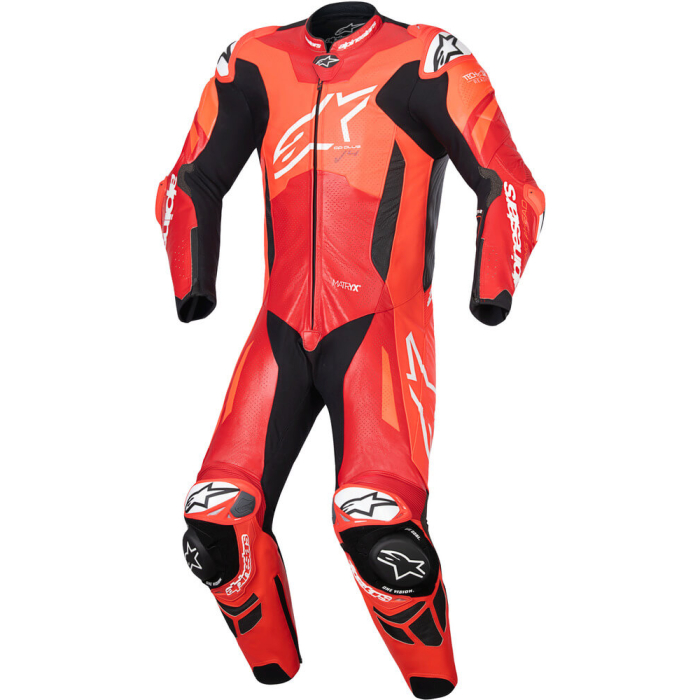 Alpinestars GP Plus V4 Sprint 1Pc Leather Suit Red Fluo Mid Red White 3087