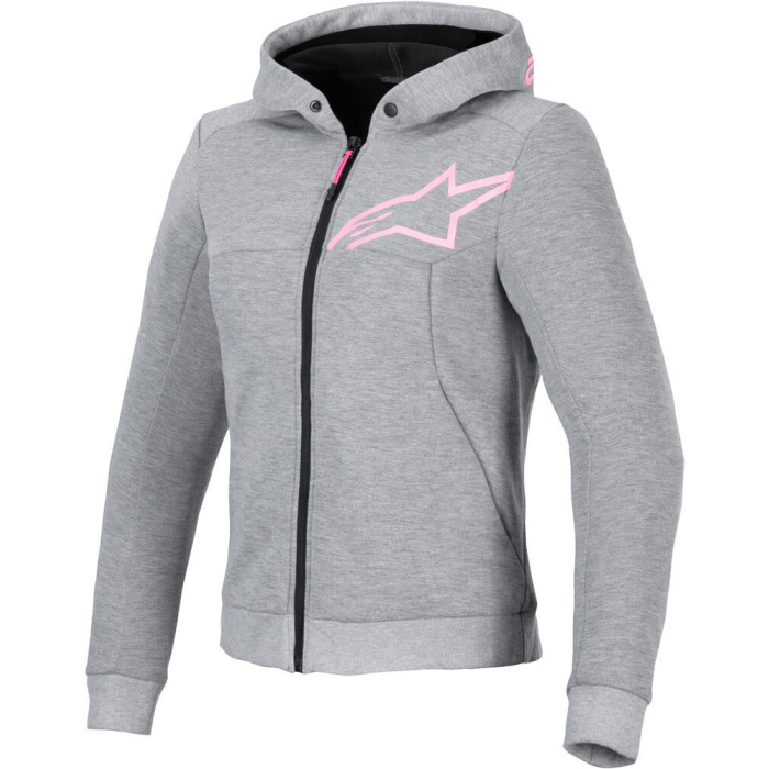 Alpinestars Stella Chrome V2 Hoodie Gray Heather/Pink Fluo 9197
