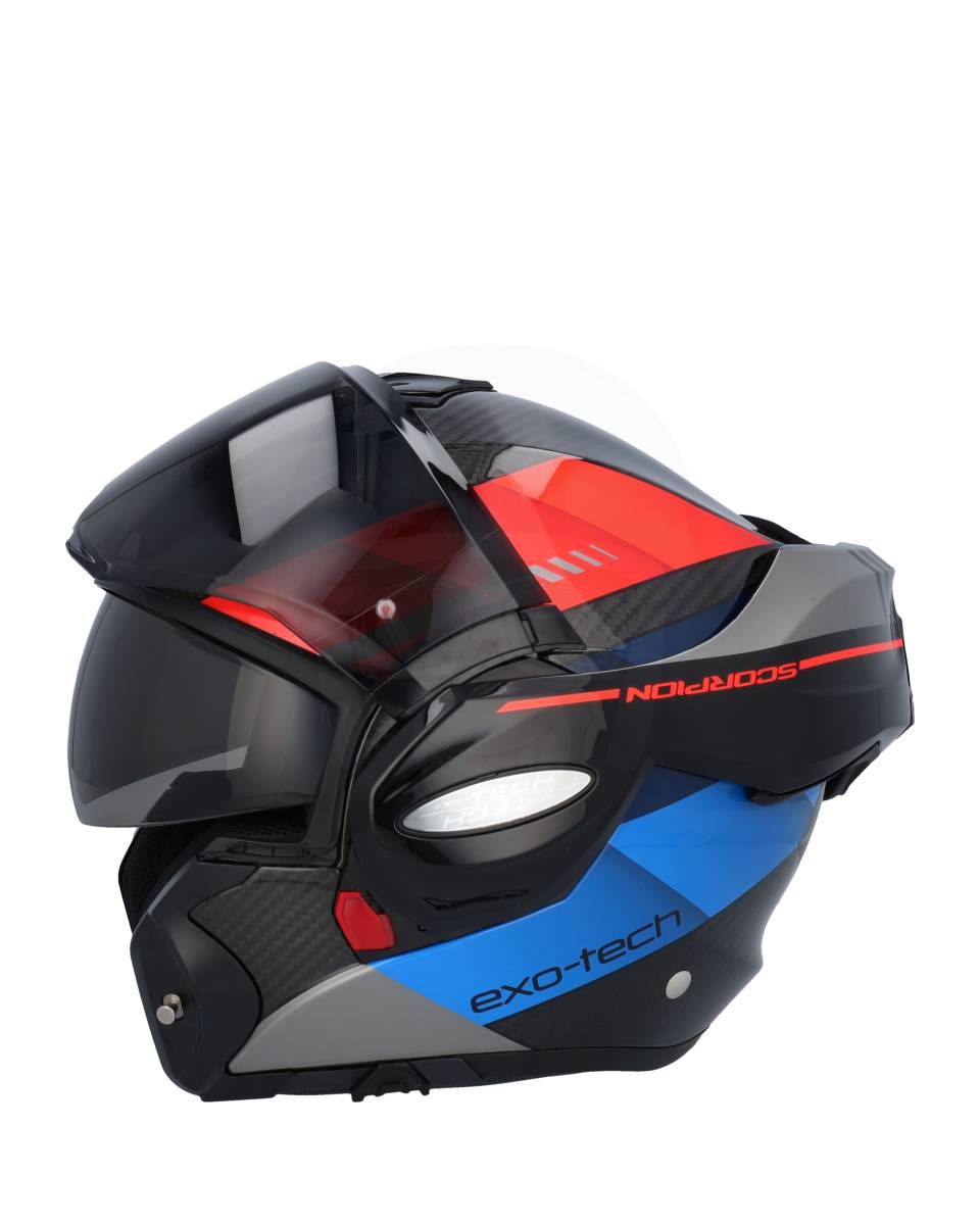 Scorpion EXO Tech EVO Carbon Genus Black Blue Red Worldwide