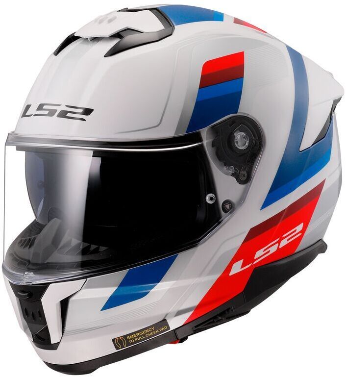 LS2 フルフェイスヘルメット ホワイト/レッド LS2 FF808 Stream II Vintage White Blue Red - Worldwide Shipping!