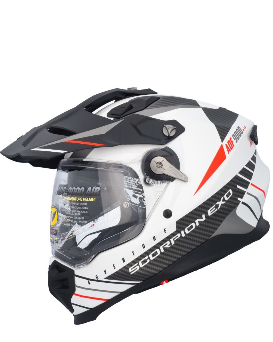Scorpion ADF-9000 AIR Feat Matt White/Black/Red - Worldwide
