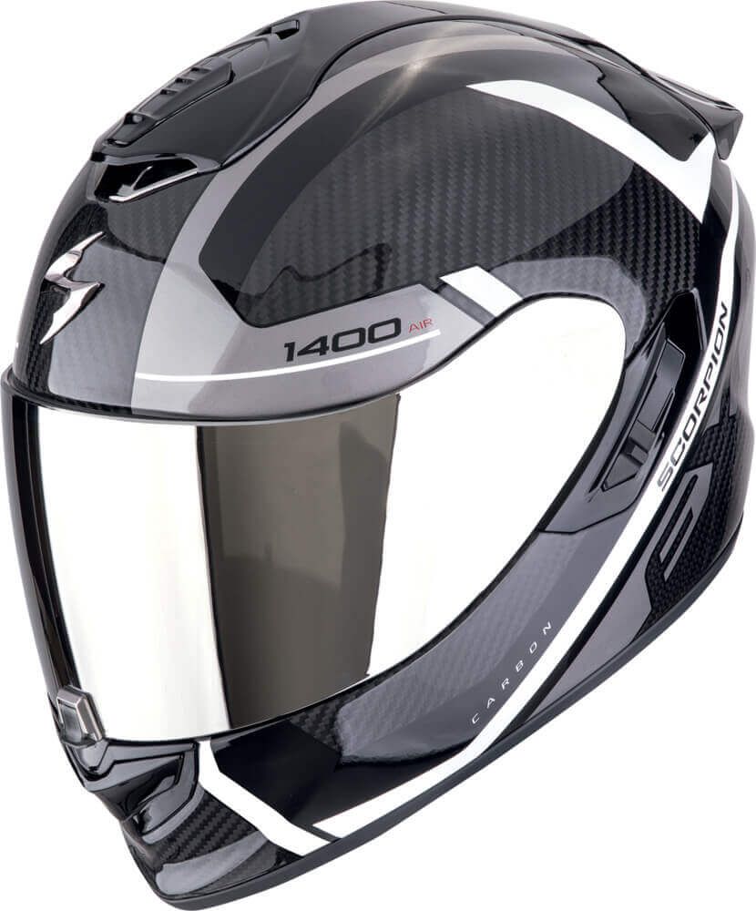 大学生協 割引 Scorpion EXO-1400 EVO 2 AIR Carbon Enko Black/Silver/White セキュリティ・セーフティ