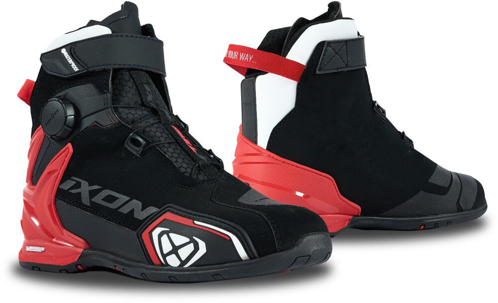 最新モデル Black/White/Red Shoes Wp 2 Bull Ixon 1027 Shipping! Worldwide - バイクウェア・装備