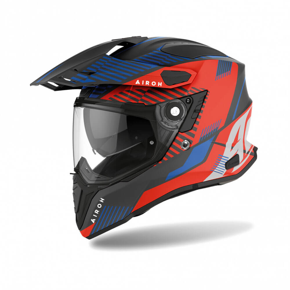 値下げ Airoh コマンダーblue/red XL 箱付き Airoh Commander Boost Red/Blue 351 - Worldwide Shipping!