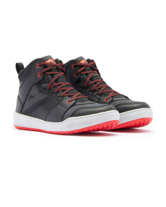 Dainese Suburb D-WP Shoes Black/White/Red-Lava A66