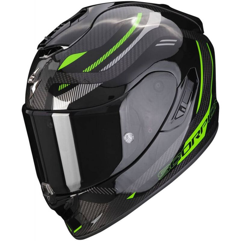Scorpion EXO-1400 EVO Carbon Air Kydra Black/Green - Worldwide Shipping!