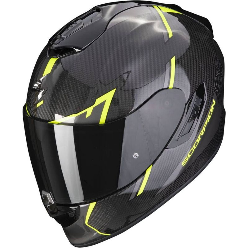Scorpion EXO 1400 EVO Carbon Air Kendal Black Yellow Worldwide Shipping