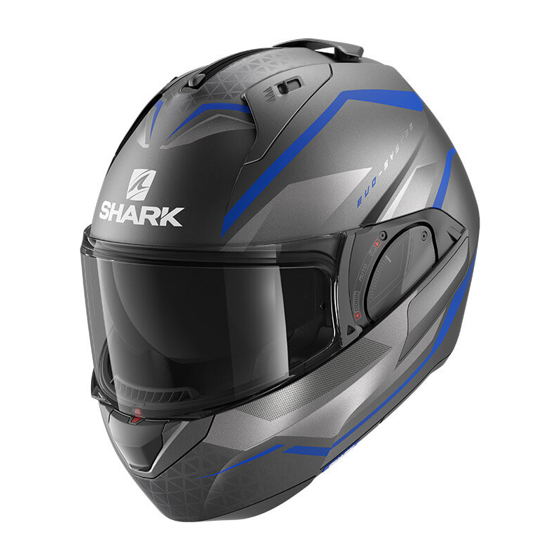 Shark Evo ES Yari Matt Anthracite/Blue/Silver ABS Shark Evo ES Yari Matt Anthracite/Blue/Silver ABS