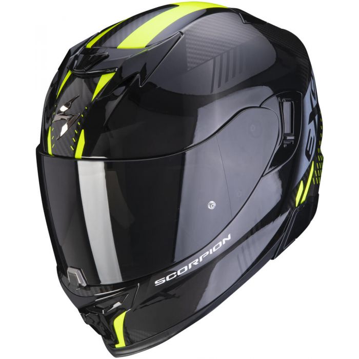 Scorpion EXO-520 AIR Laten Black/ Neon Yellow - Worldwide Shipping!