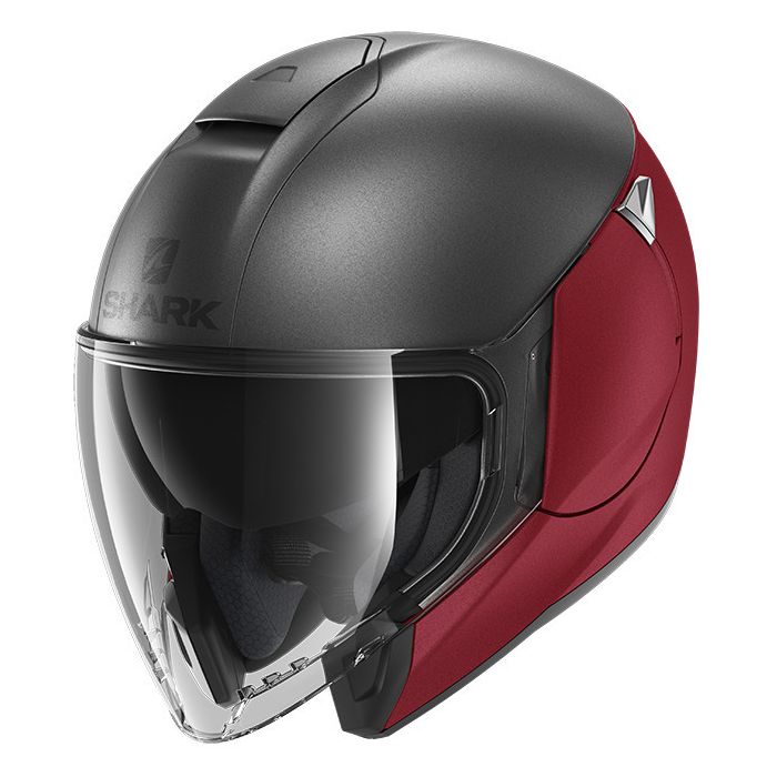 Shark Citycruiser Dual Matt Red Antracite Red Rar Worldwide Shipping