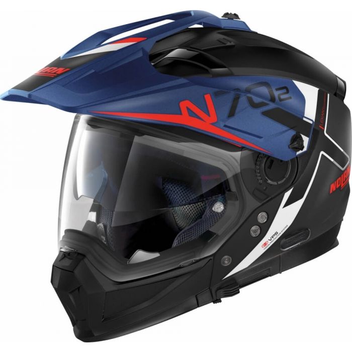 Nolan N70-2 X Bungee N-Com Flat Black/Blue 38 - Worldwide Shipping!