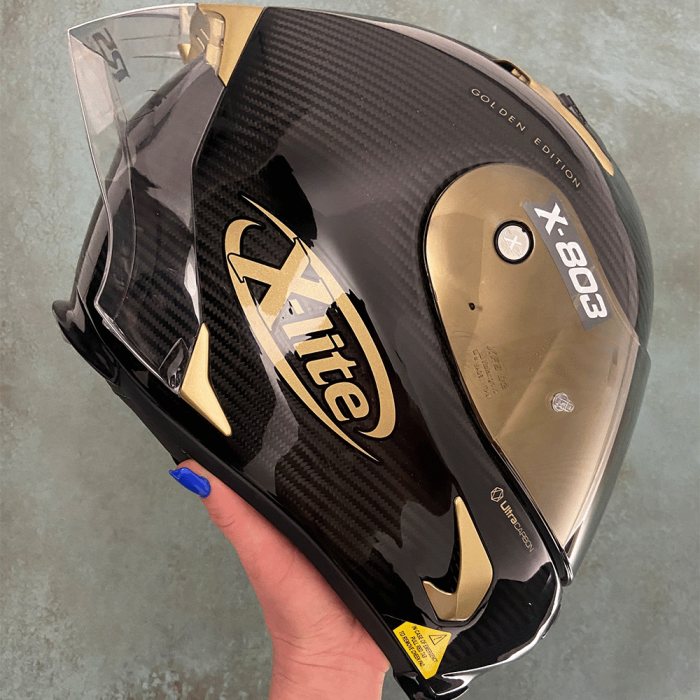 X-Lite X-803 RS ULTRA CARBON Golden Edition Black/Gold 33 - Worldwide  Shipping!