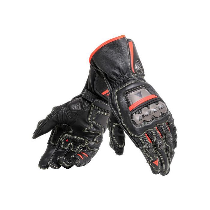 Dainese Full Metal 6 Gloves Black/Black/Red Fluo P75 - Worldwide