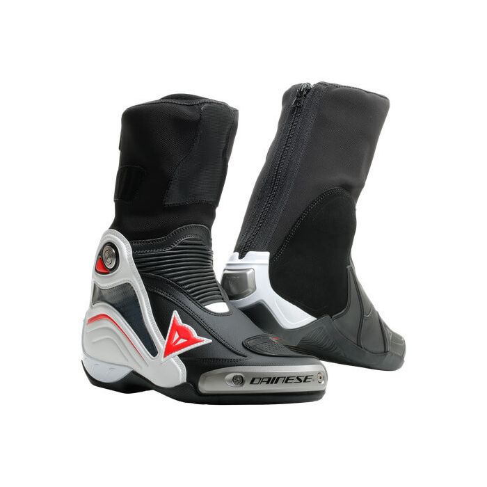 Dainese Axial D1 Boots Black/White/Red Lava A66 - Worldwide Shipping!