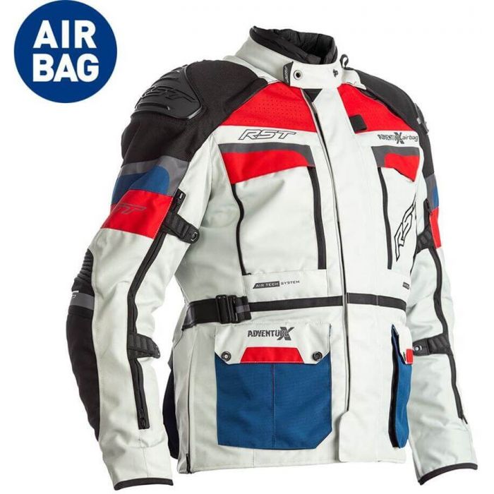 RST Adventure-X Airbag Jacket Blue/Red - Shipping!