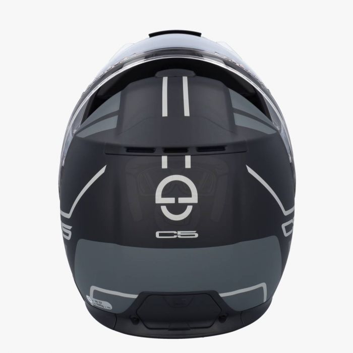 Schuberth C5 Helmet (Black The Globe Series Yellow & Grey Stickers