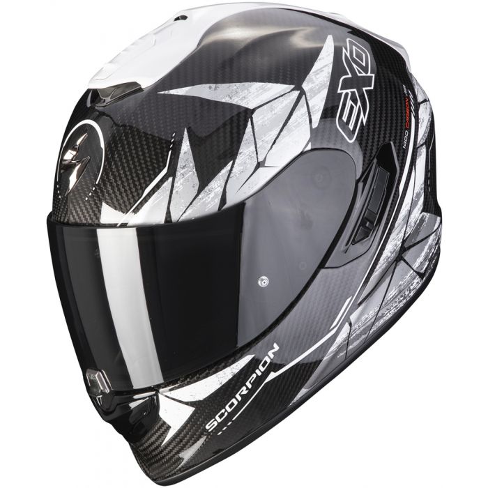 Scorpion EXO-1400 AIR Carbon Aranea Black/White - Worldwide Shipping!