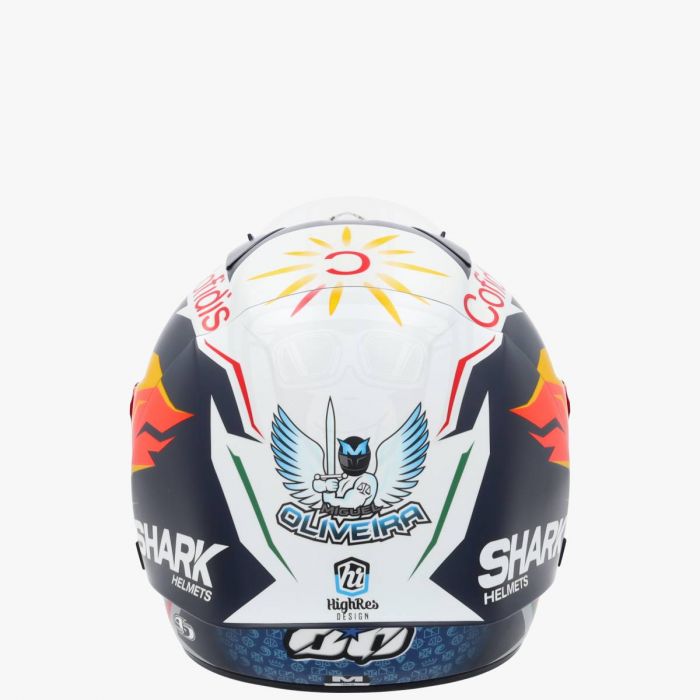 Casco Shark Race-R PRO GP OLIVEIRA SIGNATURE Mat Blue Silver White -  Arriola Motor