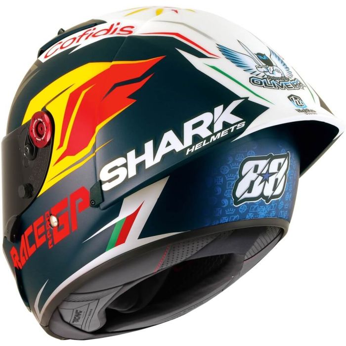 Shark Race-R PRO GP Oliveira Signature Mat Blue Silver White BSW -  Worldwide Shipping!