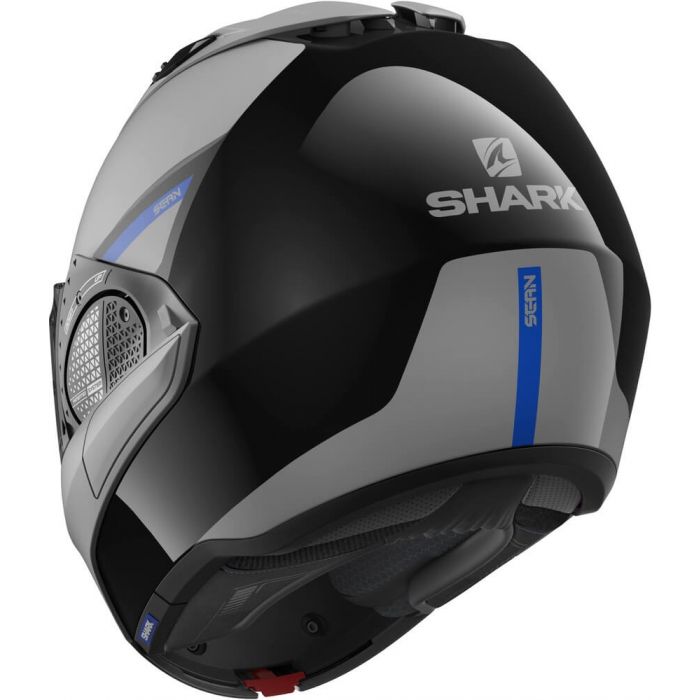 Shark Evo GT Sean Black Silver Blue KSB - Worldwide Shipping!