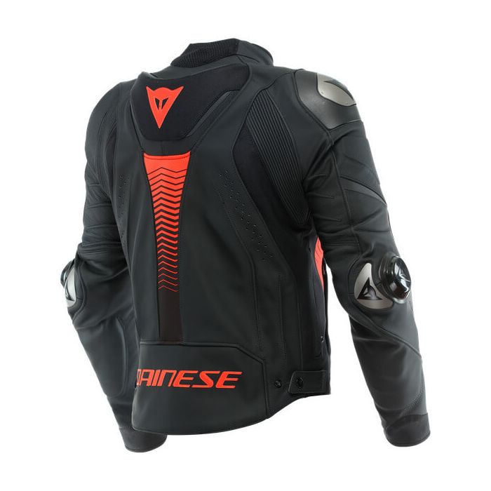 Dainese Super Speed 4 Leather Jacket Fluo Red 51G - Worldwide Shipping!