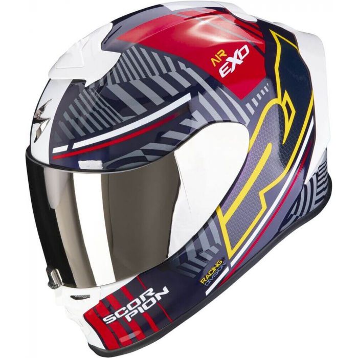 Scorpion EXO R1 EVO AIR Victory Red Blue Yellow Worldwide Shipping