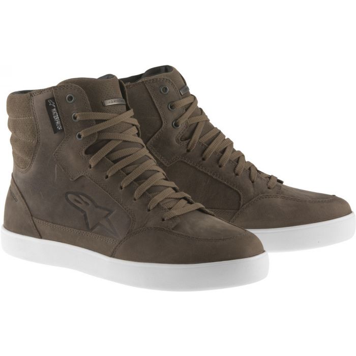 brown boots with shoelaces