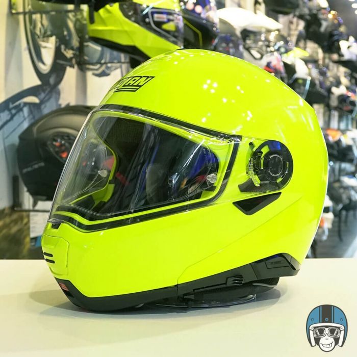 Nolan N100-5 Hi-Visibility N-Com Fluo Yellow 022 - Worldwide Shipping!