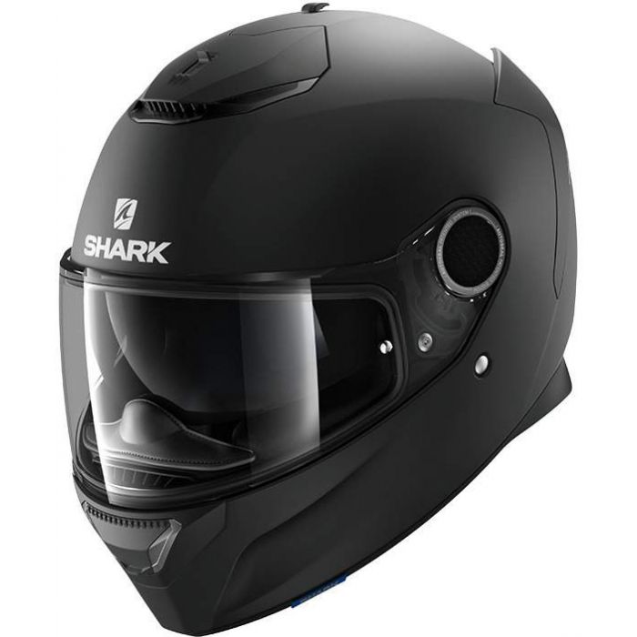 Shark Spartan 1.2 Blank Matt Black KMA - Worldwide Shipping!