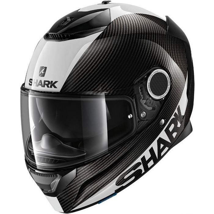 Shark Spartan Carbon 1.2 Skin Carbon/White/Silver DWS - Worldwide Shipping!