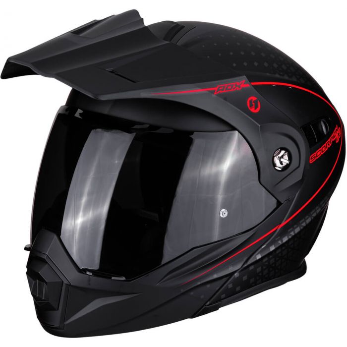 Scorpion Caschi Moto ADX-1 Horizon Opacot Black-Neon Red