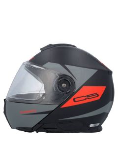 Schuberth C5 Helmet (Black) Anniversary Lines Series Red & Blue Stickers -  Signature Custom Designs
