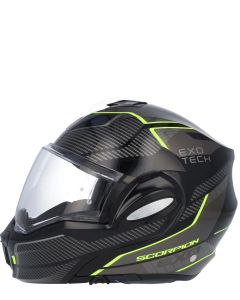 Casco modulare Scorpion Exo-Tech Carbon Top black red helmet casque