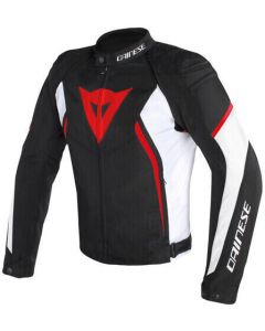 Dainese Avro D2 Tex Jacket White & Red 858