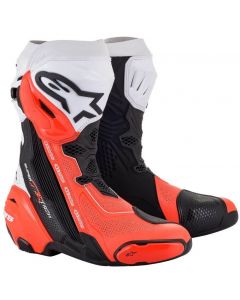 Alpinestars Supertech R Vented 2021 Boots Black/White/Red/Fluo 124