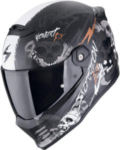 Scorpion COVERT FX Skullz  Matt Black/Grey/Gold
