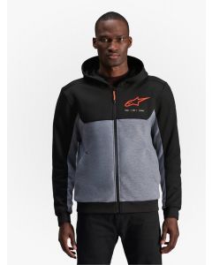 Alpinestars Chrome V2 Sport Hoodie Black Gray Heather Red Fluo 1473