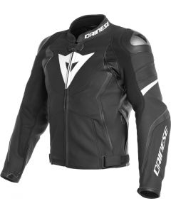 Dainese Avro 4 Leather Jacket Black Matt/Black Matt/White 22A