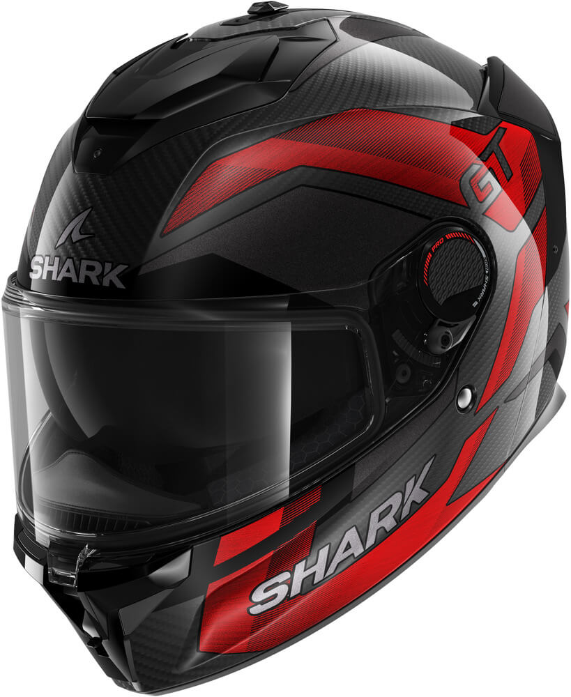 Shark Spartan GT Pro Ritmo Carbon Red Chrome DRU