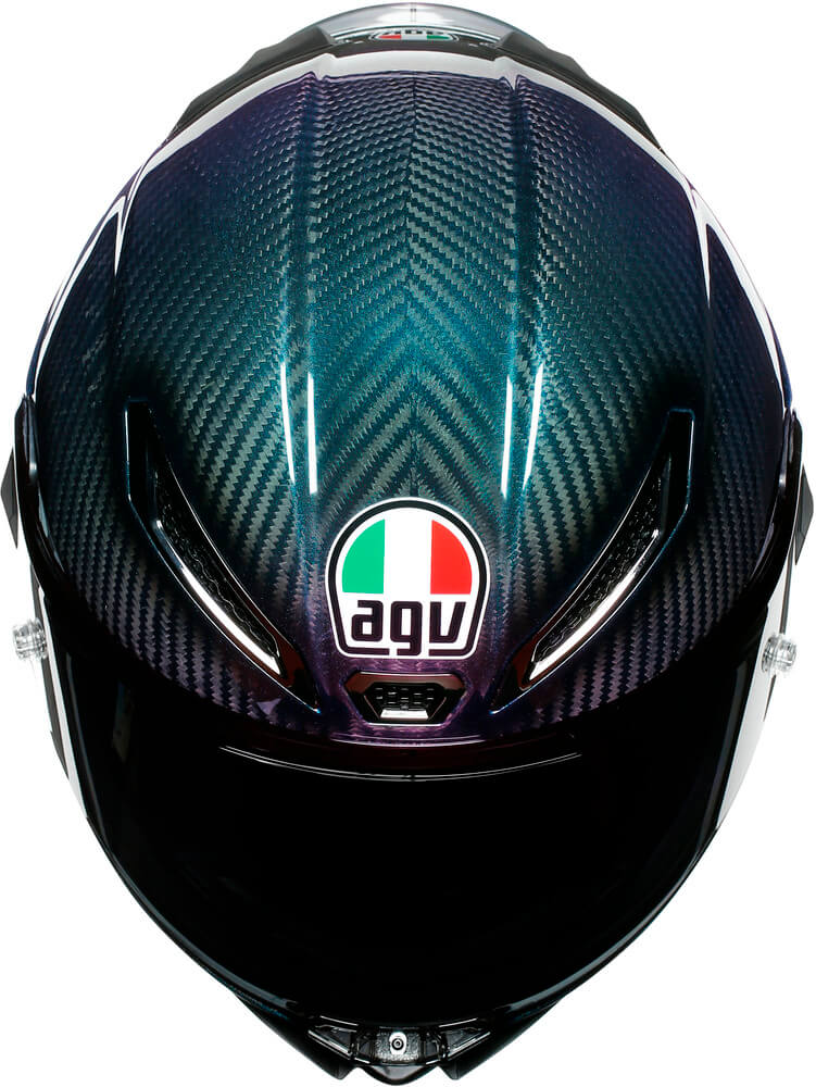 セキュリティ・セーフティ AGV PISTA GP RR 003-IRIDIUM AGV Pista GP RR Carbon Iridium Helmet - RevZilla