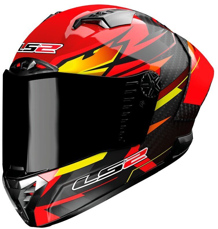 LS2 FF805 Thunder Carbon Gp Aero Fire Red Black