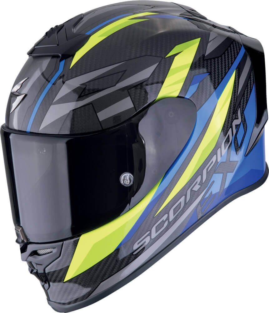 Scorpion EXO-R1 EVO AIR Carbon Runner Black/Blue/Neon Yellow