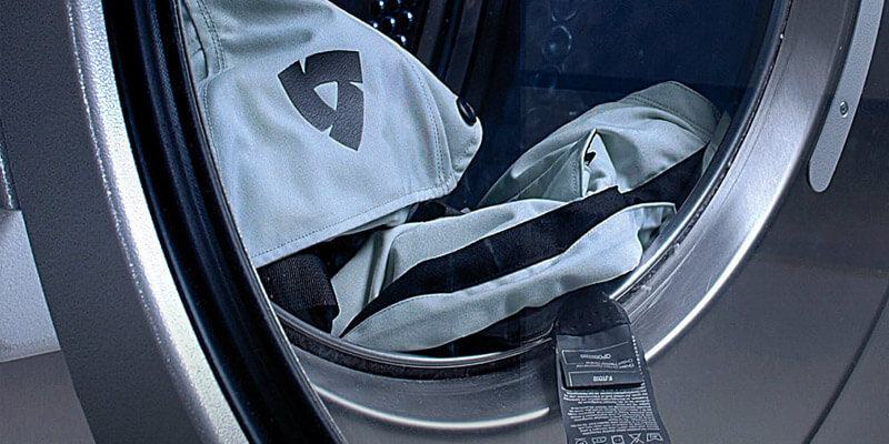 Washing motorcycle gear